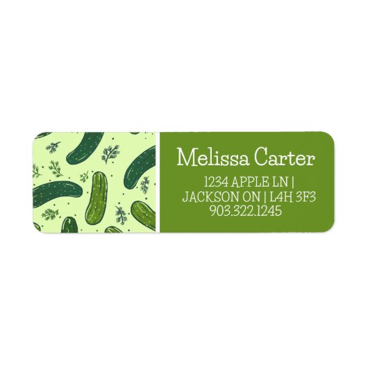 Hand Drawn Dill Pickle Muster (Vorne)