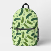 Hand Drawn Dill Pickle Muster Bedruckter Rucksack (Vorderseite)