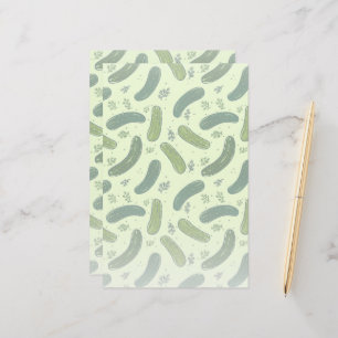 Hand Drawn Dill Pickle Muster Briefpapier