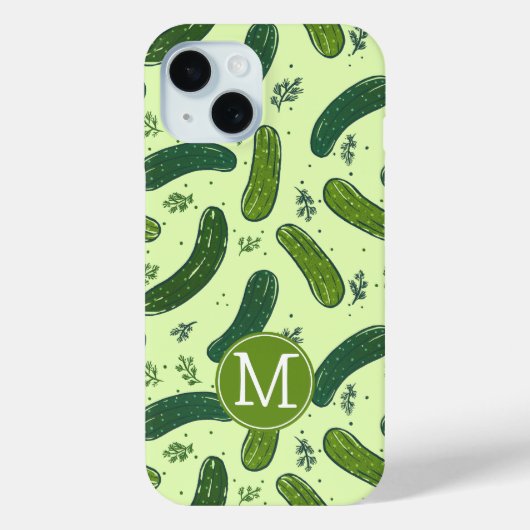 Hand Drawn Dill Pickle Muster Case-Mate iPhone Hülle (Rückseite)