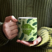 Hand Drawn Dill Pickle Muster Kaffeetasse
