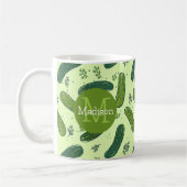 Hand Drawn Dill Pickle Muster Kaffeetasse (Links)