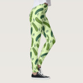 Hand Drawn Dill Pickle Muster Leggings (Rechts)