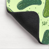 Hand Drawn Dill Pickle Muster Mousepad (Ecke)