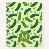 Hand Drawn Dill Pickle Muster Notizblock (Vorderseite)