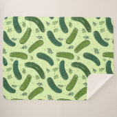 Hand Drawn Dill Pickle Muster Sherpadecke (Vorderseite (Horizontal))