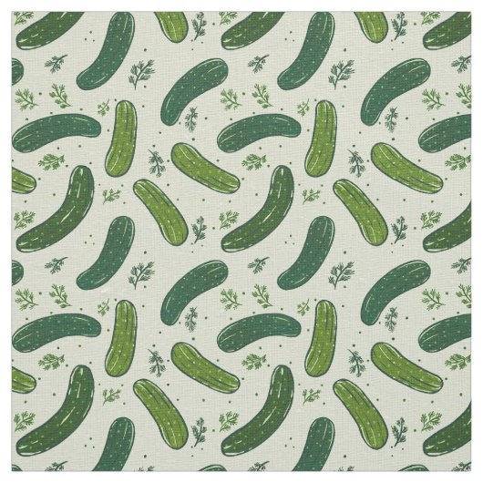 Hand Drawn Dill Pickle Muster Stoff (Muster)