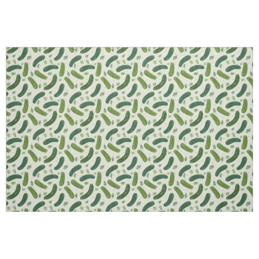 Hand Drawn Dill Pickle Muster Stoff (Fat Quarter (45,7 x 55,9 cm))