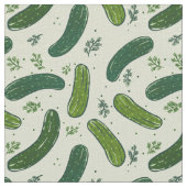 Hand Drawn Dill Pickle Muster Stoff (Nahaufnahme)