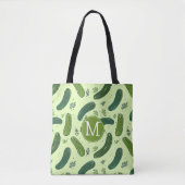 Hand Drawn Dill Pickle Muster Tasche (Vorderseite)