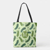 Hand Drawn Dill Pickle Muster Tasche (Rückseite)