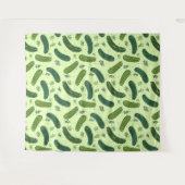 Hand Drawn Dill Pickle Muster Wandteppich (Vorderseite (Horizontal))