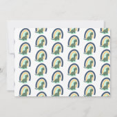 Hand Drawn Dinosaur Rainbow Birthday Party Foto Einladung (Rückseite)