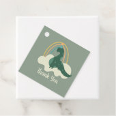 Hand Drawn Dinosaur Rainbow Birthday Party Green Geschenkanhänger (Beispiel)
