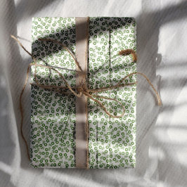 Hand-drawn ditsy Sage Green Daisies – Mini Floral Geschenkpapier Set