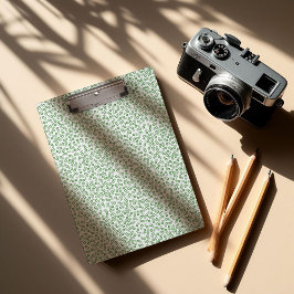 Hand-drawn ditsy Sage Green Daisies – Mini Floral Klemmbrett