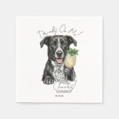 Hand Drawn Dog Portrait Signature Drink  Serviette (Vorderseite)