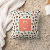 Hand Drawn Doodle Ladybugs Personalized Cushion Kissen (Decke)