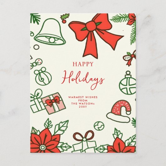 Hand Drawn Doodle Scribble Weihnachten (Vorderseite)