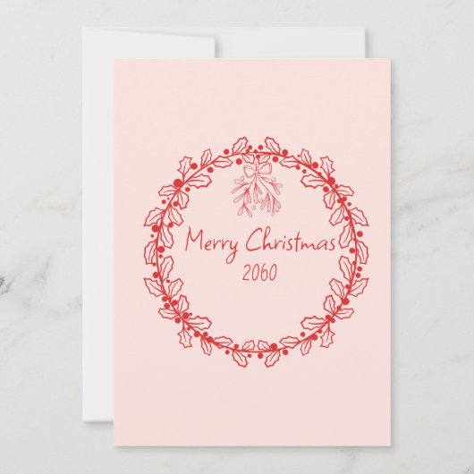 Hand Drawn Doodle Scribble Weihnachtsessen Einladung (Rückseite)