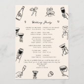 Hand Drawn Doodle Wedding Programm (Rückseite)