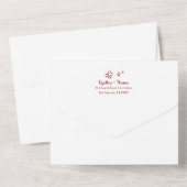 Hand Drawn Doodles Funky Quirky Modern Wedding All In One Einladung (Rückseite)