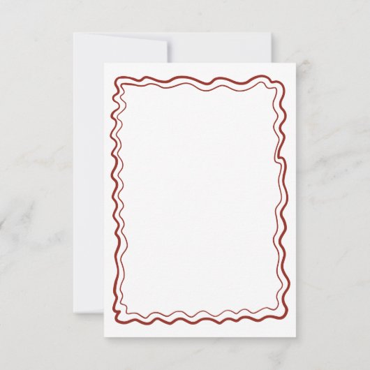 Hand Drawn Doodles Italienische Hochzeit RSVP (Rückseite)