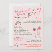 Hand-Drawn Doodles Merry Bachelorette Weekend Einladung (Rückseite)