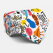 Hand-drawn Doodles Playful Pattern Krawatte (Gerollt)
