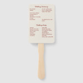 Hand Drawn Doodles Wedding Program Fächer (Rückseite)