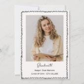 Hand Drawn Doodles Whimsical Graduation Party Einladung (Rückseite)