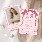 Hand Drawn Doodles Whimsical Graduation Party Einladung