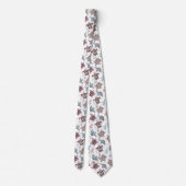 Hand drawn doodling sea turtle ethnic pattern krawatte (Rückseite)