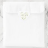 hand drawn Dove Heart Custom Wedding Herz-Aufkleber (Tasche)