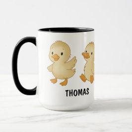 Hand Drawn Duck Custom Cute Mug Tasse