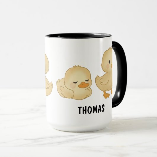 Hand Drawn Duck Custom Cute Mug Tasse (VorderseiteRechts)