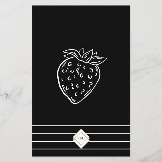 Hand Drawn Elegant Simple Black & White Wedding Flyer (Hinten)