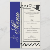 Hand Drawn Elegant Simple Blue & Cream Wedding  Flyer (Vorne)