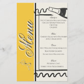 Hand Drawn Elegant Simple Yellow & Cream Wedding  Flyer (Vorne)