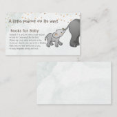 Hand Drawn Elephant Little Peanut Books for Baby Begleitkarte (Vorne/Hinten)