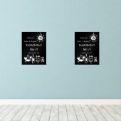 Hand Drawn Engagement Party Wedding Welcome Sign. Bilderwand Sets (Holzboden)