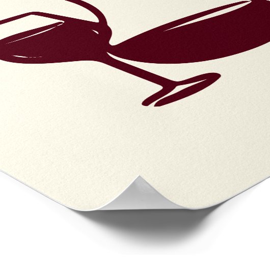 Hand Drawn Engagement Party Wedding Welcome Sign. Poster (Ecke)