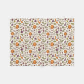 Hand-Drawn Engraving Style Fall Vegetable Fleecedecke (Vorderseite (Horizontal))