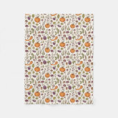 Hand-Drawn Engraving Style Fall Vegetable Fleecedecke (Vorderseite)