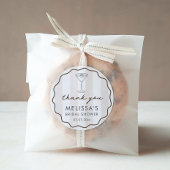 Hand-drawn Espresso Martini Bridal Shower Favor Runder Aufkleber