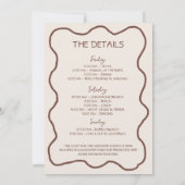 Hand Drawn Espresso Martinis & Matrimony Whimsical Einladung (Rückseite)