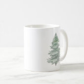 Hand Drawn Evergreen Tree Kaffeetasse (VorderseiteRechts)