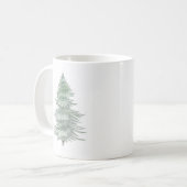 Hand Drawn Evergreen Tree Kaffeetasse (Vorderseite Links)