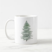 Hand Drawn Evergreen Tree Kaffeetasse (Links)