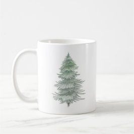 Hand Drawn Evergreen Tree Kaffeetasse